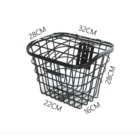 전기자전거바구니 전동킥보드바구니 자전거 배달가방 방수 뒷바구니 짐받이 대형, TDZ02 (32x28x28), 1개, 블랙