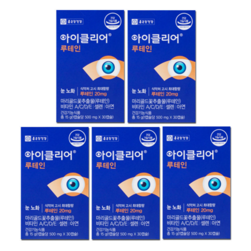 [종근당건강] 아이클리어 루테인 6박스(6개월분), 30캡슐, 6개