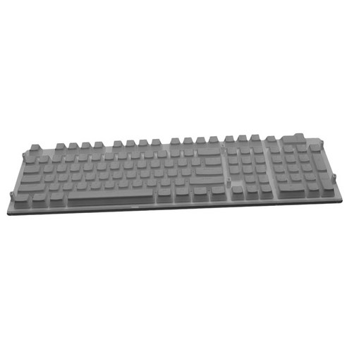 체리 MX 기계식 키보드 108 키 캡과 호환되는 더블 샷 PBT 푸딩 키캡 백라이트, 회색, 12.6 x 6.3 x 1.2 인치