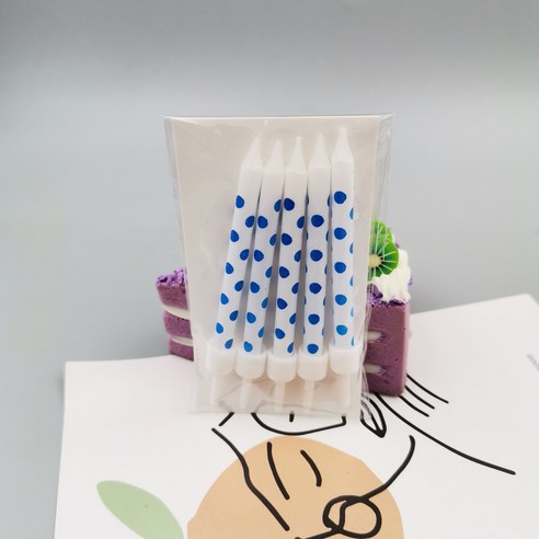 땡땡이 생일 초 대용량, 100개, 파랑