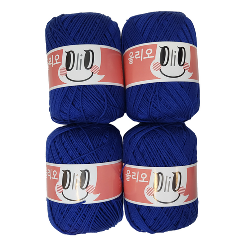 울클럽 모티브 토트백 만들기 DIY 올리오실 4볼세트, 735 클린블루