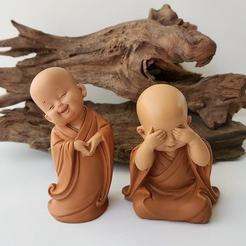 보광몰 스님 부처님 오신날 선물 불교용품 인테리어 장식 미니어쳐 피규어 동자승 인형 차량용 2종, YM-558