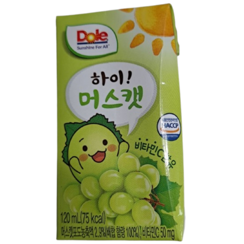 돌 하이 머스캣 주스, 120ml, 24개 120ml × 24개, 개당 용량 × 총 수량 섬네일