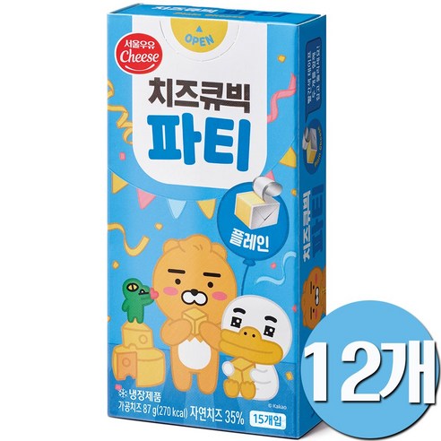 (서울우유) 치즈큐빅파티 플레인 87g