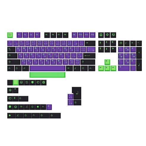 135 키 다이브 키 캡 체리 프로파일 MX 스위치용 게임 기계 키보드 다중 언어를위한 EVA Custom Keycaps, KR