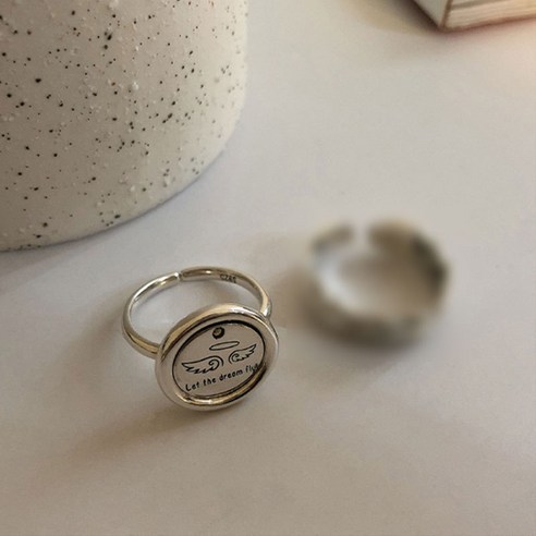 925 순은 한국 오픈 반지 여성 패션 개성 미니 디자인 ins 트렌드 프리미엄 검지 반지