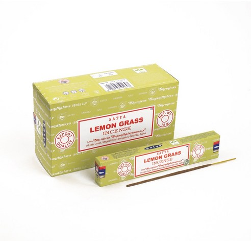 사티아 나그참파 인센스 스틱 15g x 12팩 세트 180g, 레몬그라스