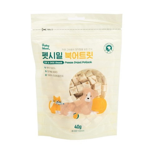펫시밀 강아지 고양이 동결건조 간식 소용량 북어 연어 치킨 1개, 40g, 2개