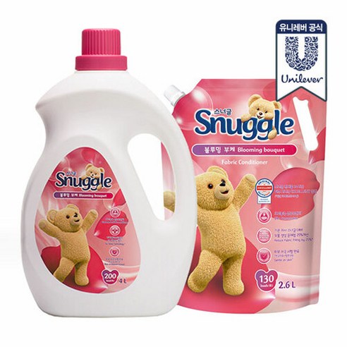 스너글 초고농축 섬유유연제 블루밍부케 4L + 2.6L, 단품없음, 단품