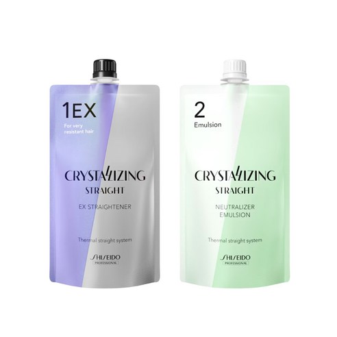 시세이도프로페셔널 매직약 크리스탈라이징 스트레이트크림 1제 EX 400g (발수성모) + 2제 에멀젼타입 400g, 1개