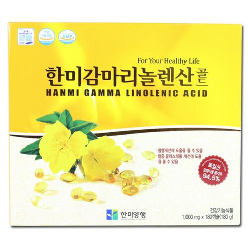 한미 감마리놀렌산골드 1000mg x 180캡슐 달맞이꽃종자유 콜레스테롤, 1개, 180정