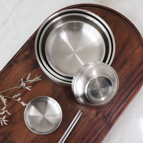 주방에 감성을 더하는 스테인리스 반찬그릇, 샤틴 EK 이중 원형 굽찬기