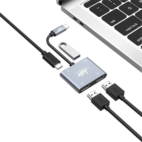 엠비에프 USB C Type to HDMI 듀얼 디스플레이 모니터 확장 컨버터, MBF-CDHD4K, 1개