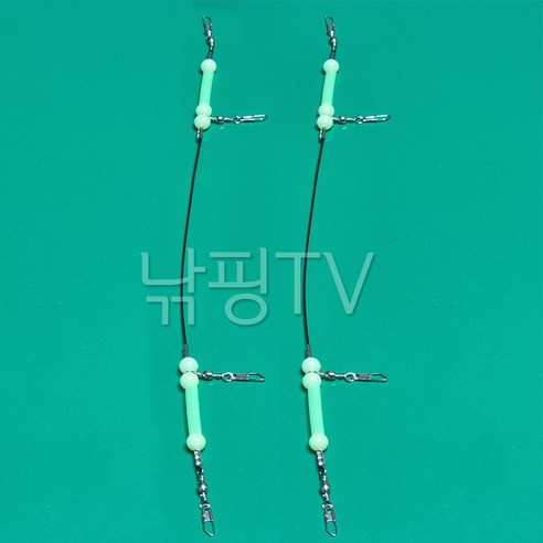 [낚핑TV] 양방향 2단 야광 쭈갑채비-쭈꾸미/갑오징어채비/에깅낚시, 1세트
