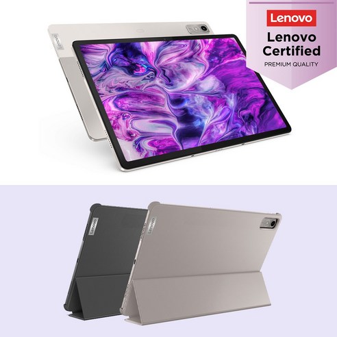 [Lenovo][Lenovo Certified] 레노버 Tab P12 QHD 128GB 골드패키지(본품+폴리오케이스) 오트/재고보유, 256GB