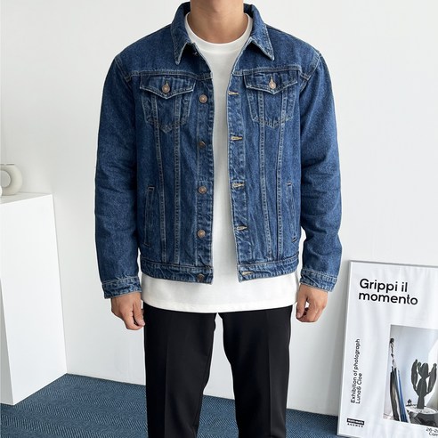 데일트 남자 오버핏 워싱 데님 자켓 청자켓