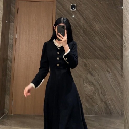 우아함과 편안함을 겸비한 ANYOU 원피스로 봄과 가을의 스타일을 완성하세요.