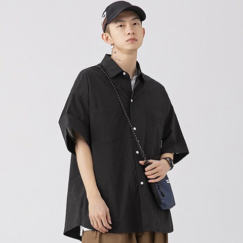 편안하고 세련된 유루 반팔 셔츠