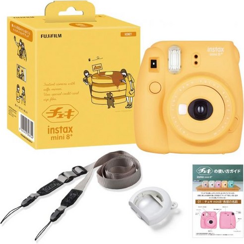 후지 필름 FUJIFILM 즉석 카메라 체키 instax mini8 플러스 접사 렌즈·순정 숄더 스트랩 포함 민트 60cm부터 촬영 가능 렌즈 사용시 35cm50cm INS M, honey_Current product