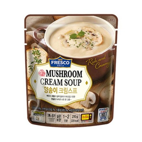 오뚜기 프레스코 양송이 크림스프 270g, 12개