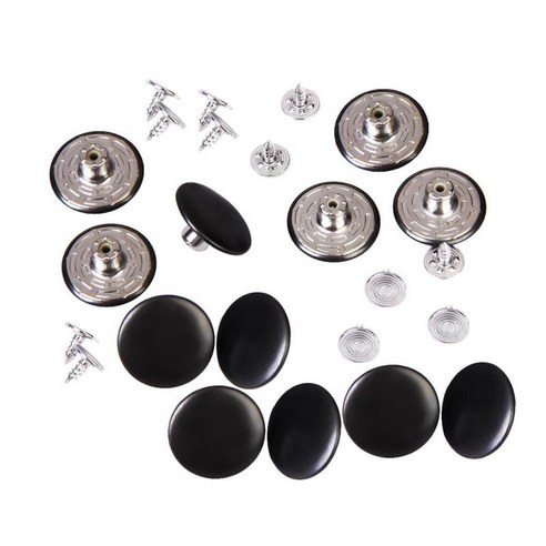 12set 금속 스냅 패스너 20mm 청바지 교체용 허리 익스텐더 골동품 실버, 라운드, 구리 고무 코어, 버튼