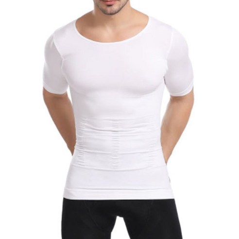 한수위 남성 보정 속옷 반팔 이너웨어 뱃살 압박 티셔츠