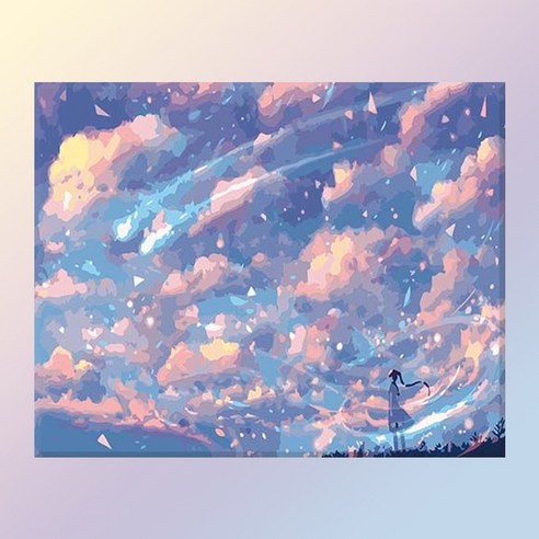 votgl diy페인팅 피포페인팅 명화그리기 그림그리기유화그리기세트40 x 50cm, 0018연잎, 1개