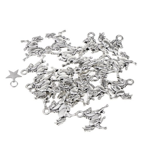 20pcs 도매 빈티지 동물의 매력 티베트어 실버 매력 펜던트 비즈