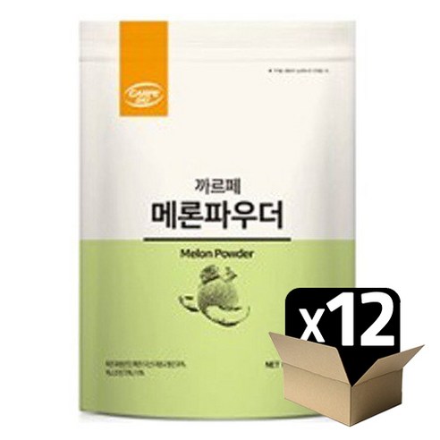 까르페 메론 파우더 1000gX12봉/ 카페재료 프라페 커피상인, 1kg, 1개입, 12개