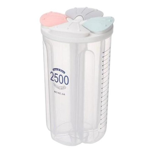 YSSHOP 플라스틱 분할 상자 주최자 분명 BPA 무료 플라스틱 케이스 스토리지 컨테이너, PP, 2500ml