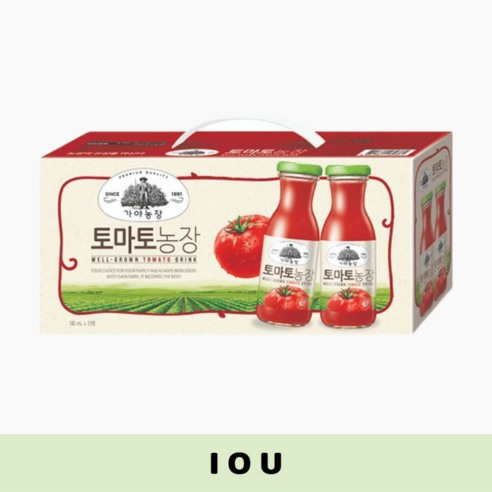 가야농장 토마토 주스 180ml 12병, 가야농장 토마토주스 180ml 12개