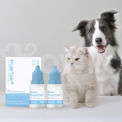 하울릭 퓨어톡 강아지 고양이 눈세정제, 2개, 10ml