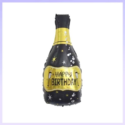 파티브로 샴페인 대형풍선 새해 생일 파티 포토존 꾸미기, 1개, 생일샴페인-골드블랙