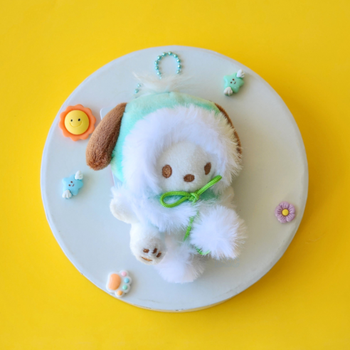 BSC 산리오 미니 인형 컬러망토 가방고리 가꾸 가방장식 키링, 1개, 4.컬러망토 포차코, 8cm