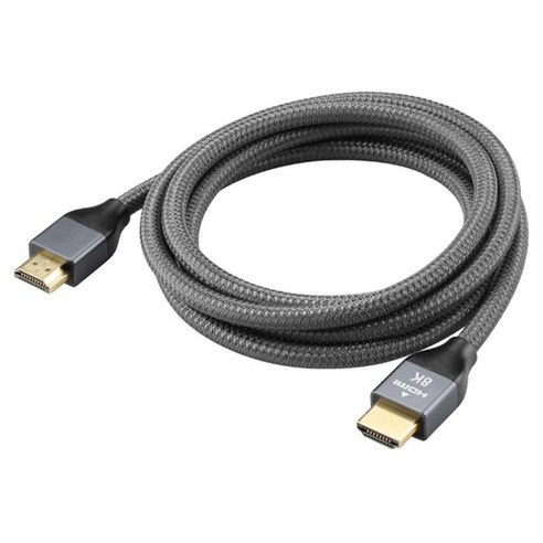 8K 60Hz 4K 120Hz HDMI 2.1 케이블 48Gbps 고속 앰프 TV 고급 제조 기술, 1.2 미터, 검은 색, ABS 플라스틱