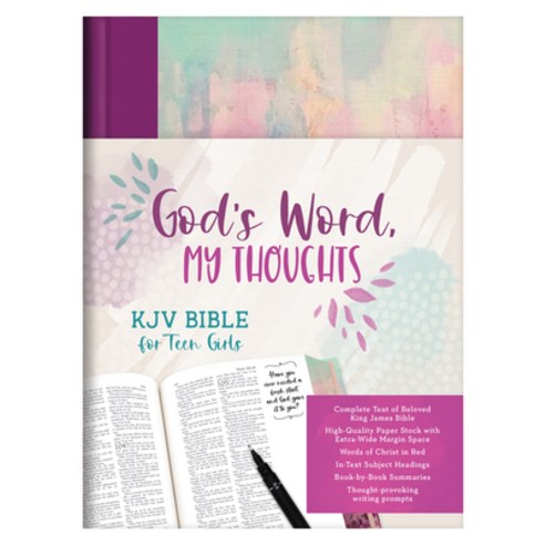 God''s Word My Thoughts KJV Bible for Teen Girls Hardcover, Barbour Publishing, English, 9781636091464