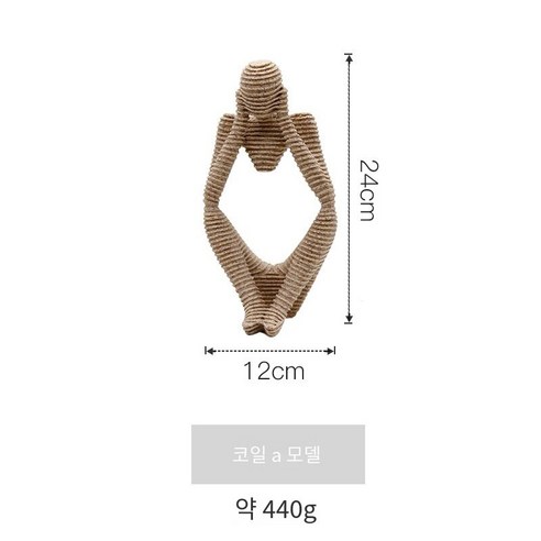북유럽 크리 에이 티브 홈 장식 맞춤형 실내 거실 사무실 사암 초상화 그림 장식품, A17-Hp51399, 하나