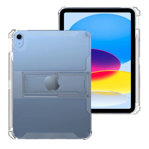 iPad Air 태블릿을 보호하고 스타일링하는 투명한 우아함과 다기능성
