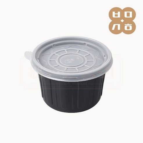 백만상회 BK 일회용 105파이 소스 국물용기 대 흑색 (합포장), 1개, 1000세트