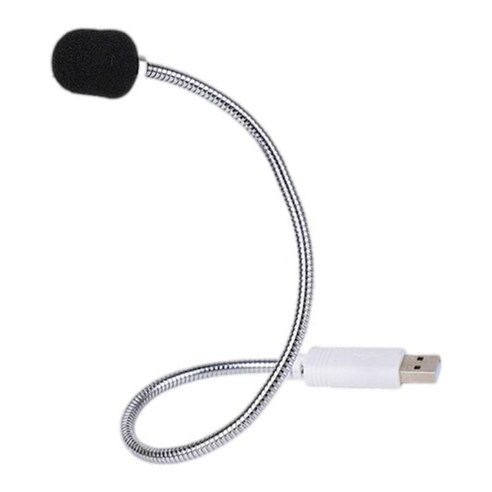 TypeC USB 마이크 무지향성 마이크 사무실 가정용 데스크탑 PC 노트북 스트리밍 보컬 채팅 전문용 유연한 녹음, 은, 25.8CM, 플라스틱