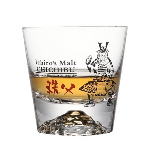 일본수출용 한정판'' ICHIRO''S MALT 이치로 몰트 CHICHIBU 치치부 싱글몰트 핸드메이드 크리스탈 사무라이 위스키 글라스 275ml, 1개