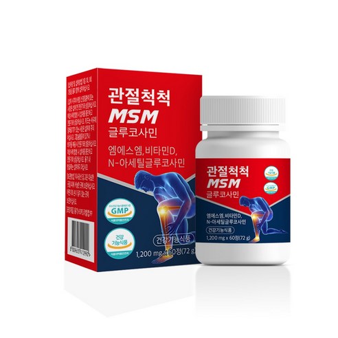 관절엔 관절척척 msm 글루코사민 릴리샵 유유헬스케어 식약처인증 부모님 효도선물, 60정, 1개