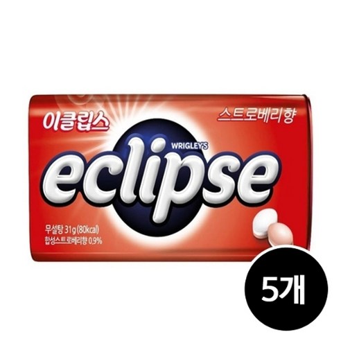 이클립스 스트로베리향 캔디 34g 5개, 기본상품 이클립스 스트로베리향 캔디 34g 5개, 기본상품