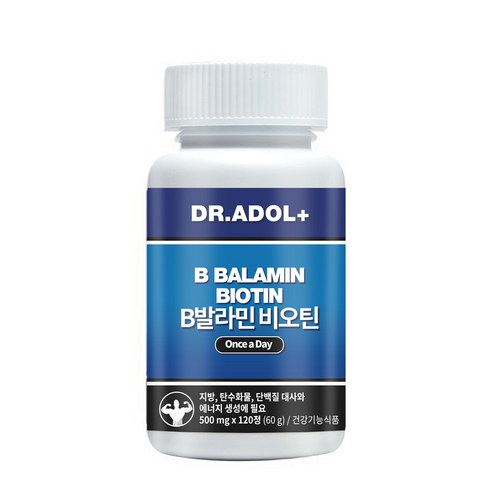 닥터아돌 비오틴 L시스틴 영양제 Dr.Adol 셀렌 아연 비타민12 함유 + 퍼스널마켓 전용약통 증정, Dr.Adol 비오틴 1개입