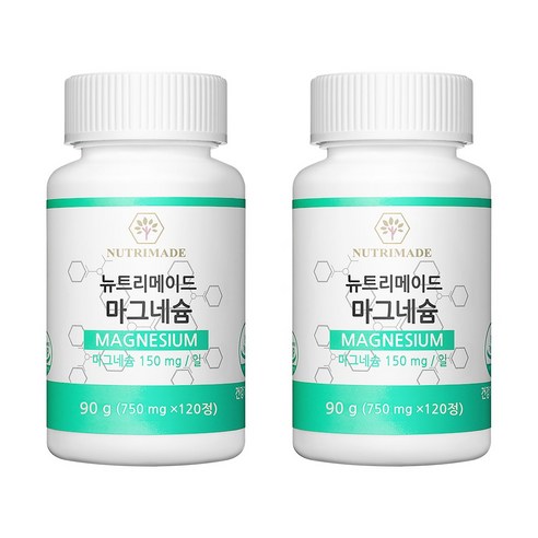 뉴트리메이드 쌀 마그네슘 750mg 1개입, 1개, 120정