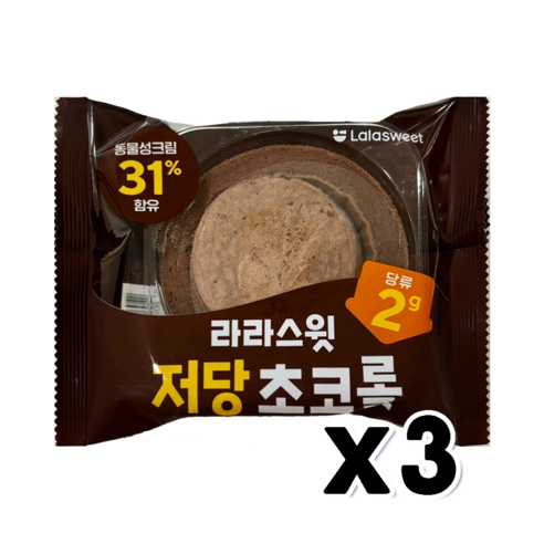 라라스윗 저당초코롤 베이커리빵 80g x 3개, 단품