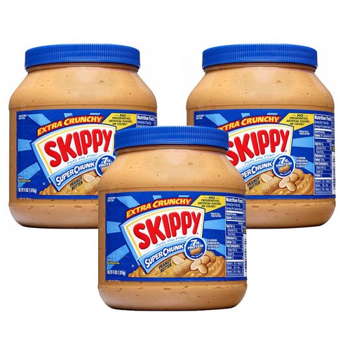 스키피 수퍼 청크 피넛 버터, 1.81kg, 3개