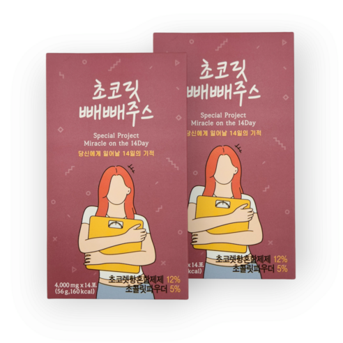 초코 빼빼주스 초코릿 카카오 100%, 2박스, 14회분