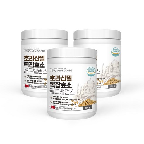 골드밸런스 호라산밀 효소 분말 HACCP 식약청인증, 150g, 3개
