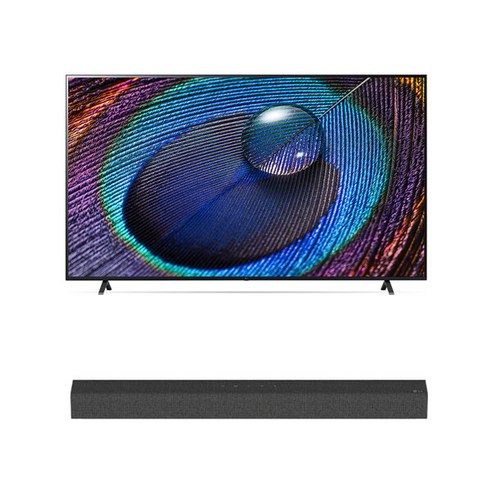 최신 TV, 4K UHD 해상도, 넓은 화면 크기, 생생한 영상과 명료한 음향, LG 사운드바, 2,998,000원